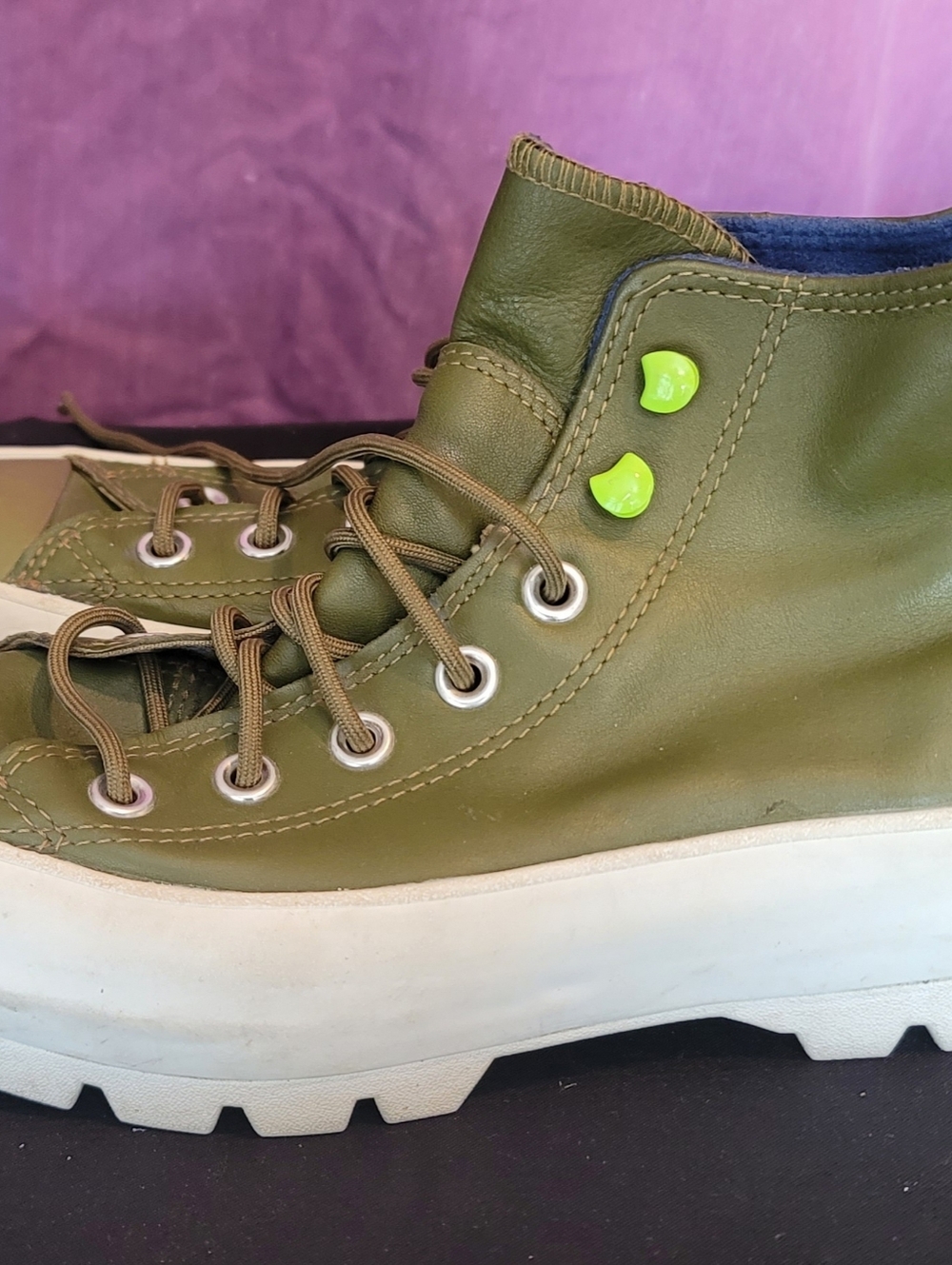 [I] Ctas Lugged Winter Hi Women`s Sneaker Shoe Limited Green sz.7